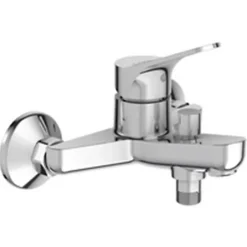 Jacob Delafon Mitigeur bain douche mural avec raccords - - Brive - Laiton - Chrome - 1.4 kg