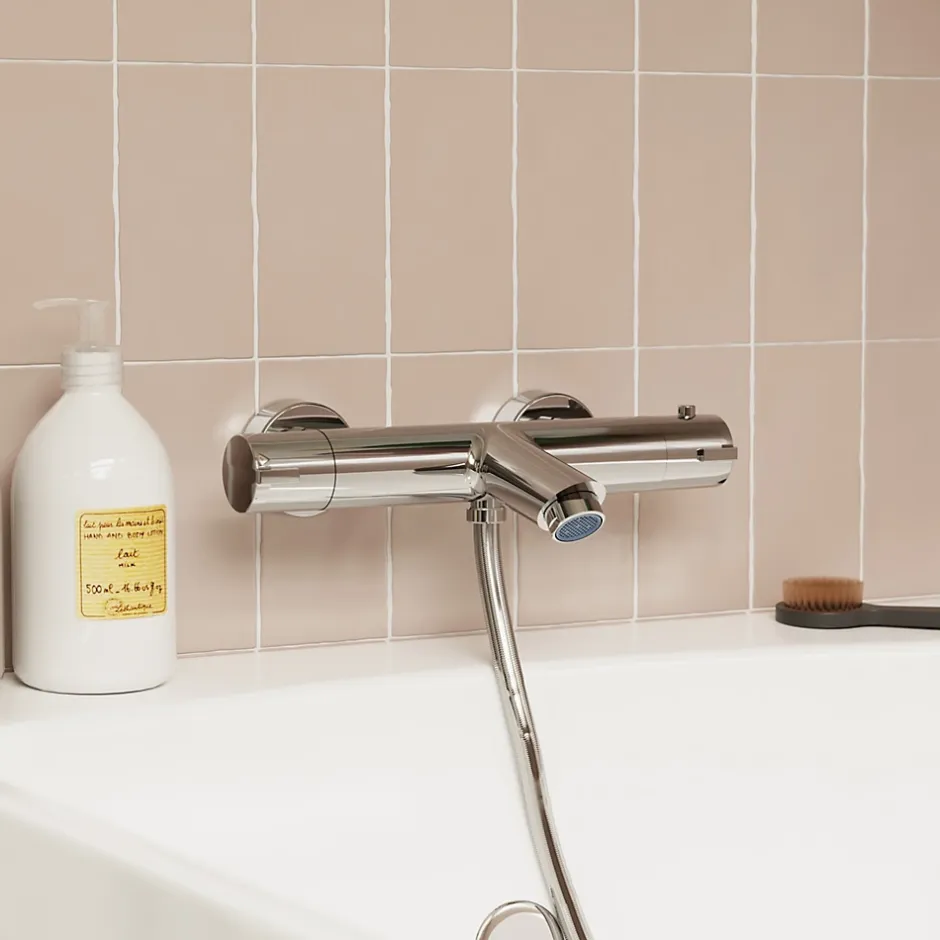GoodHome Mitigeur bain douche thermostatique, chrome, NF, Mayas* Robinet De Douche