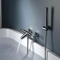 Imex Mitigeur Bain/Douche Anti-Calcaire Thermostatique Chrome LINE BTD038-4* Robinet De Baignoire