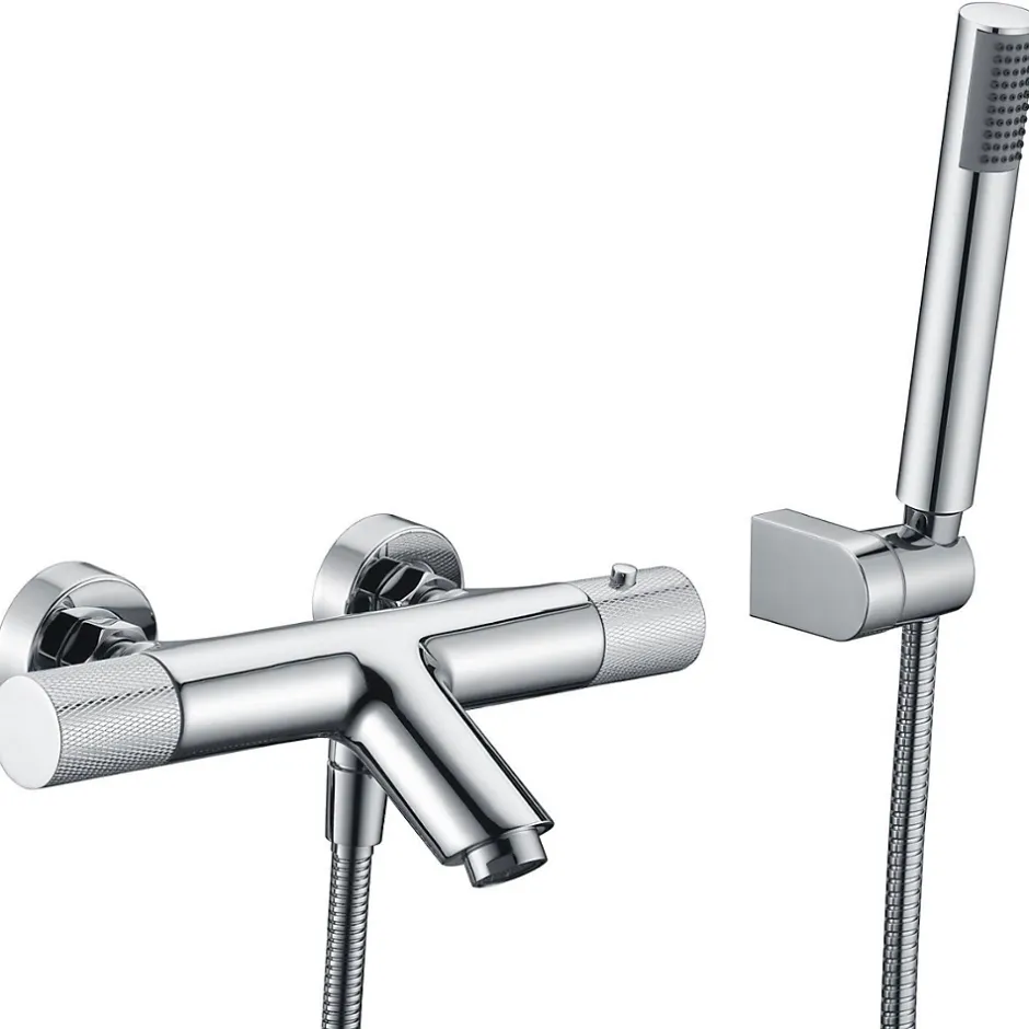 Imex Mitigeur Bain/Douche Anti-Calcaire Thermostatique Chrome LINE BTD038-4* Robinet De Baignoire
