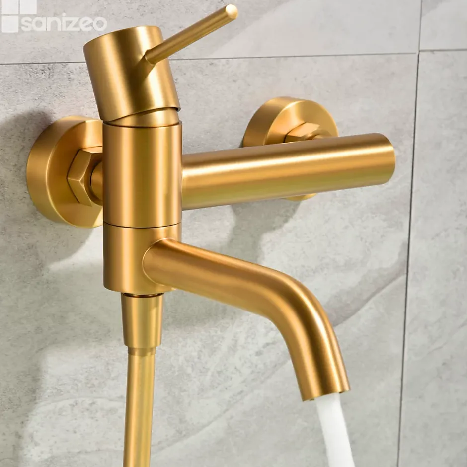 Imex Mitigeur Bain/Douche Anti-Calcaire Or Brossé MONZA BDM039-4OC* Robinet De Baignoire