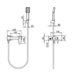 Imex Mitigeur Bain/Douche Anti-Calcaire Or Rose Cuivré PISA BDP048-4ORC