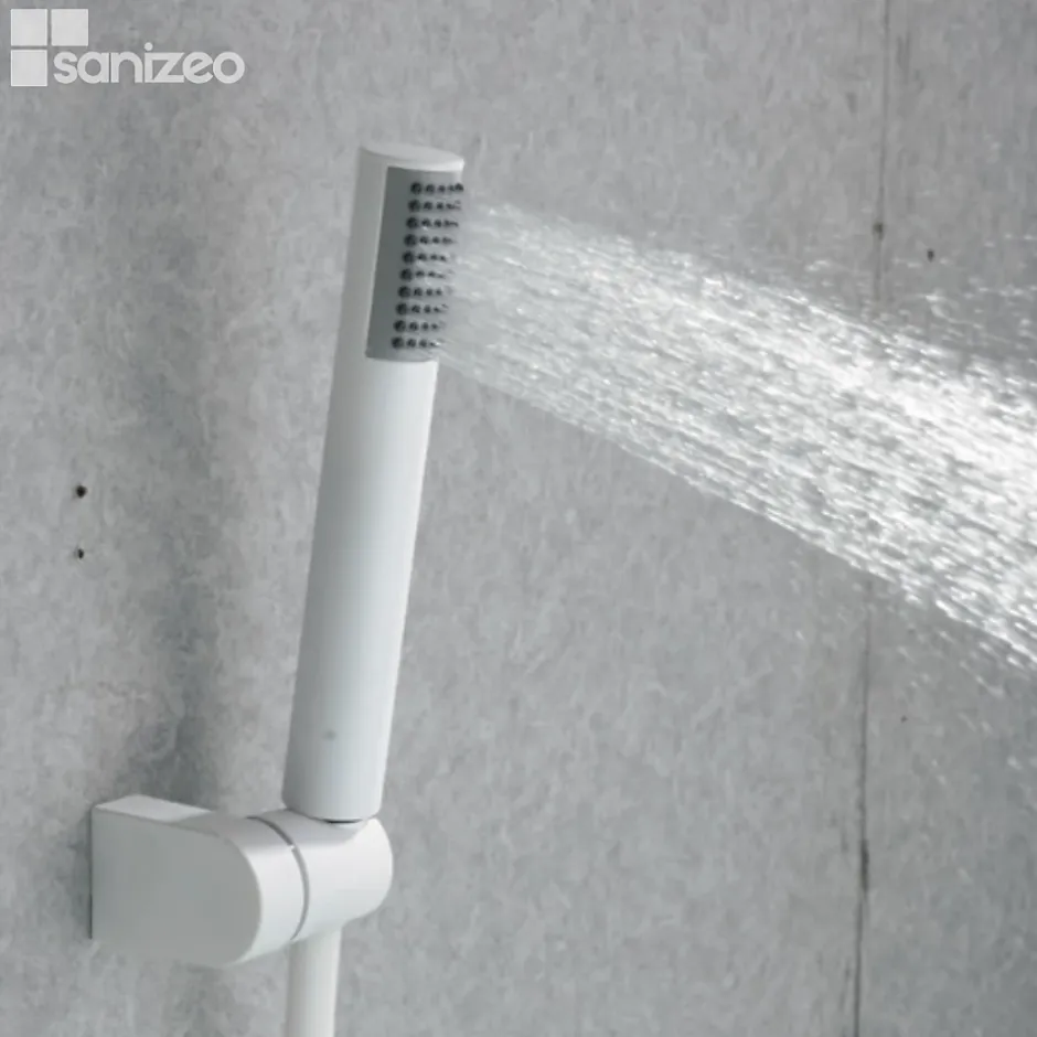 Imex Mitigeur Bain/Douche Anti-Calcaire Blanc Mat MILOSSTICK BDYS045-4BL* Robinet De Baignoire