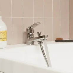 GoodHome Mitigeur bain/douche mécanique monotrou, chrome, NF, Aisai