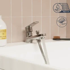 GoodHome Mitigeur bain/douche mécanique monotrou, chrome, NF, Aisai