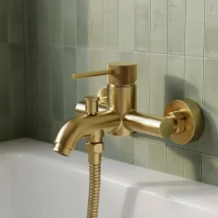 GoodHome Mitigeur bain/douche mécanique, doré, Owens