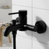 GoodHome Mitigeur bain/douche mécanique noir mat, Owens* Robinet De Baignoire