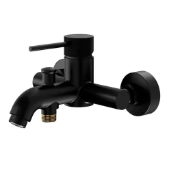 GoodHome Mitigeur bain/douche mécanique noir mat, Owens* Robinet De Baignoire