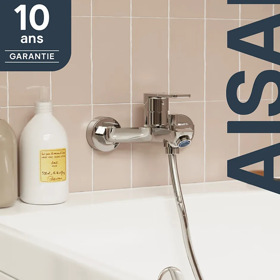 GoodHome Mitigeur bain/douche mécanique, chrome, NF, Aisai