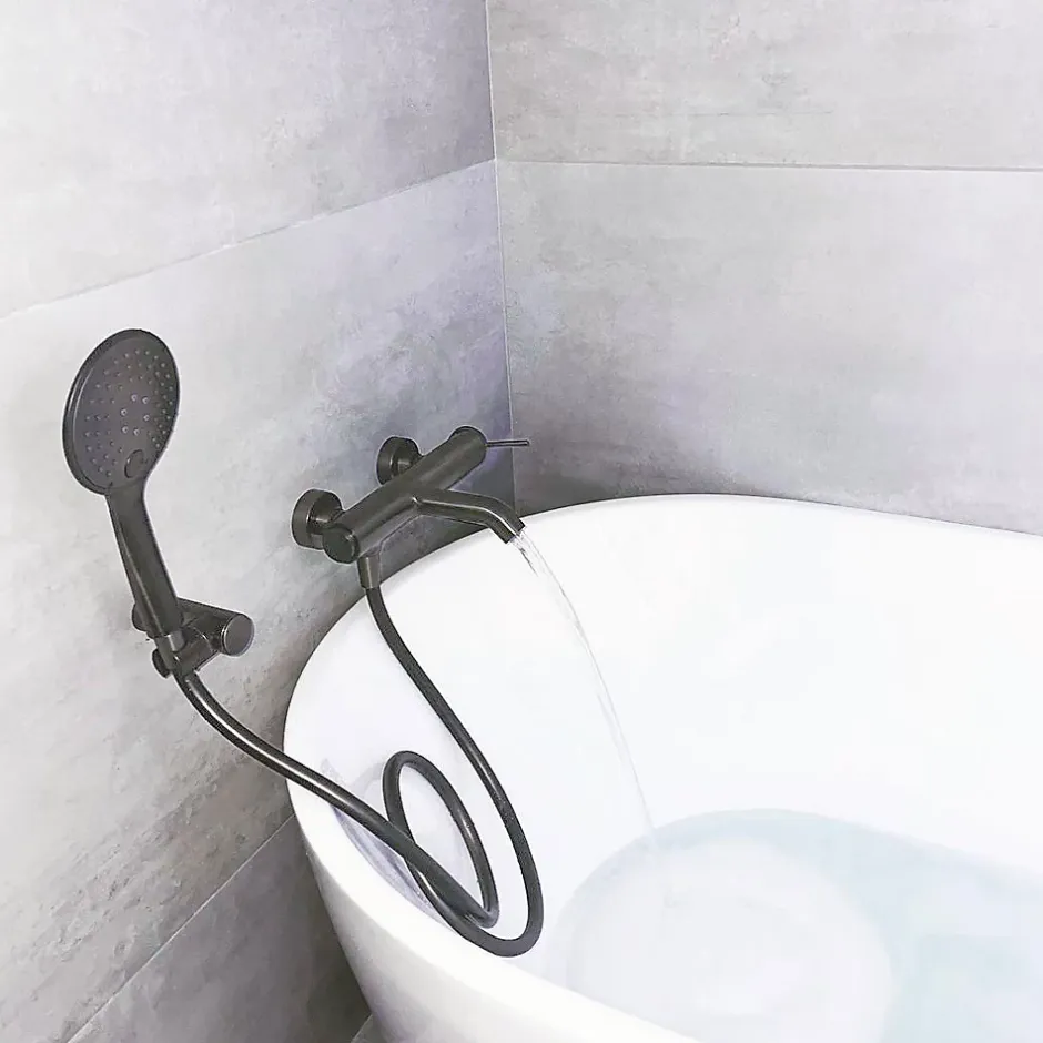 Essebagno Mitigeur bain-douche mécanique gun métal Luisa* Robinet De Baignoire