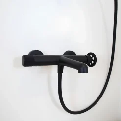 Essebagno Mitigeur bain-douche mécanique noir Indus* Robinet De Baignoire