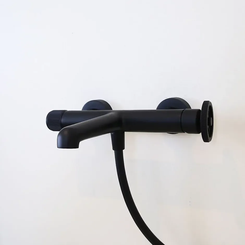Essebagno Mitigeur bain-douche mécanique noir Indus* Robinet De Baignoire