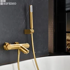 Imex Mitigeur Bain/Douche Thermostatique Anti-Calcaire Or Brossé GENOVA BDG053-4OC