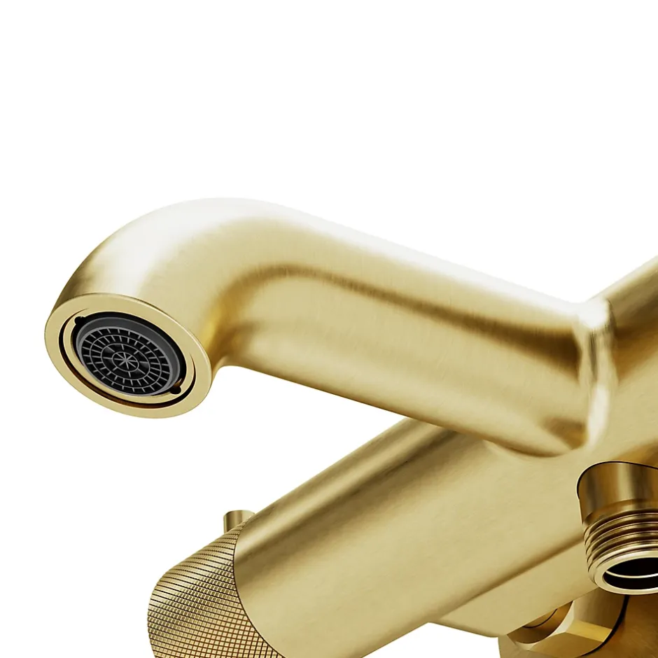 GoodHome Mitigeur bain/douche thermostatique, doré brossé, Owens