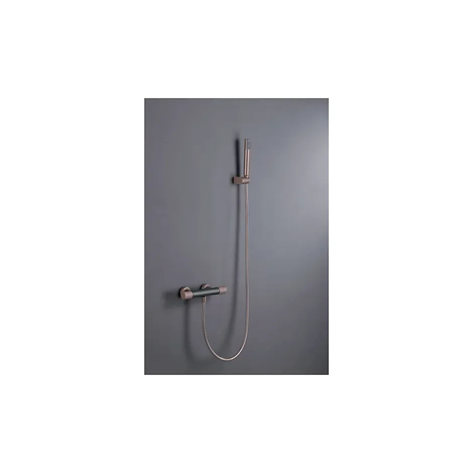 Imex Products Mitigeur baindouche thermostatique en laiton et zama finition or rose PVD* Colonne De Douche Encastrable