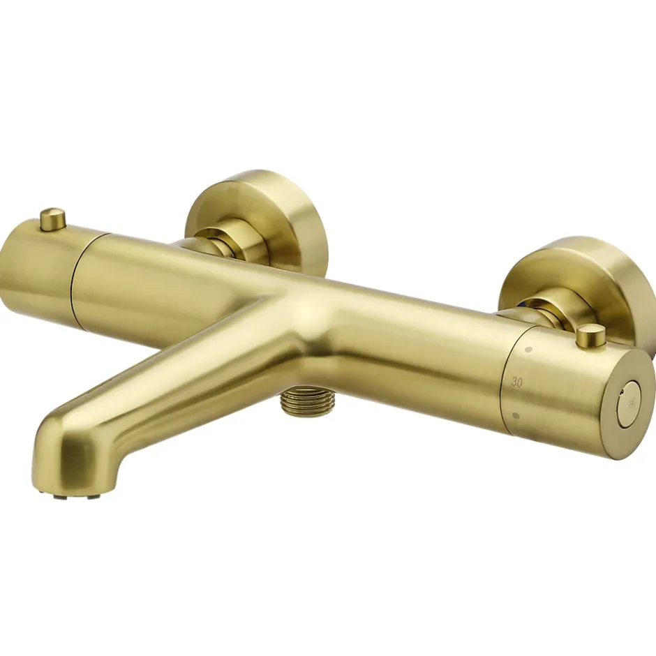 Essebagno Mitigeur bain-douche thermostatique or brossé Luisa