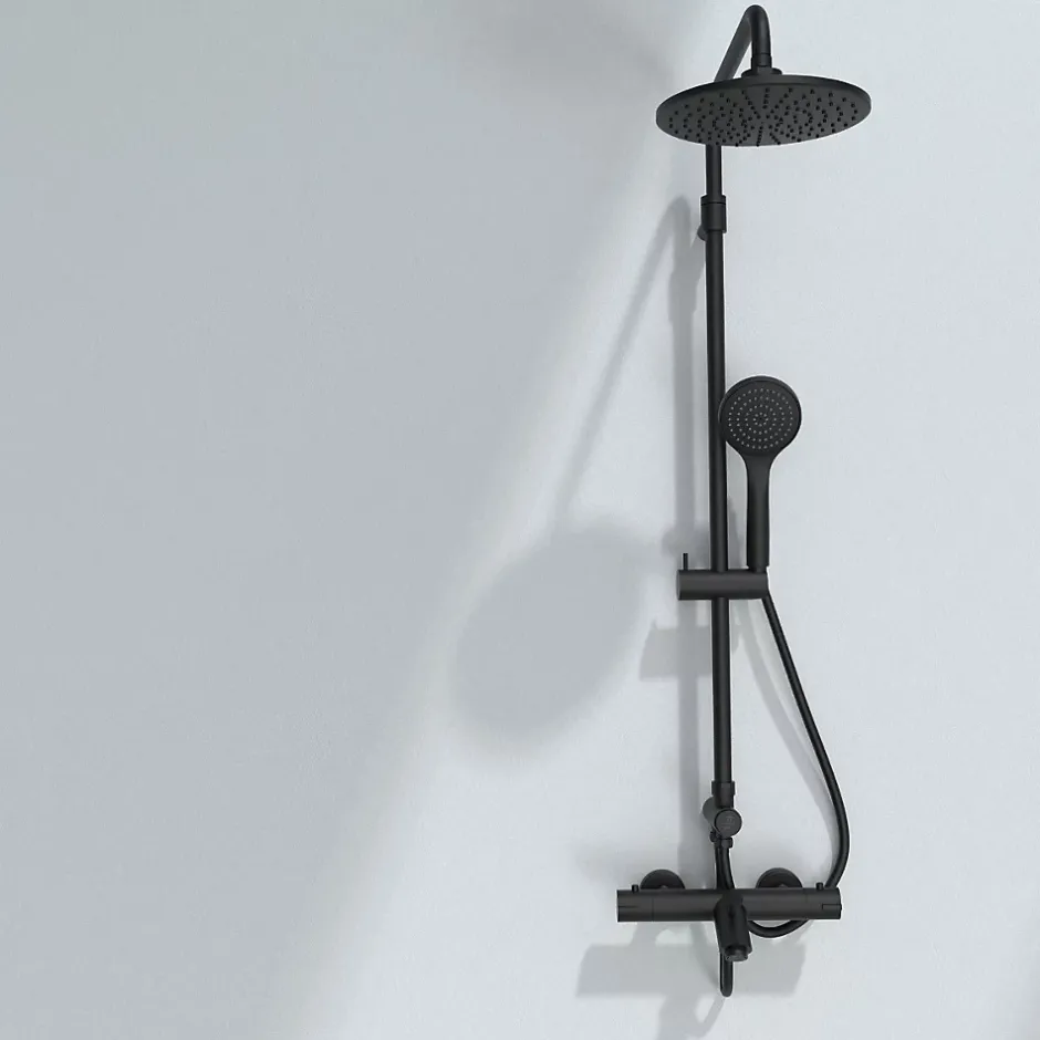 Essebagno Mitigeur bain-douche thermostatique noir Oneo