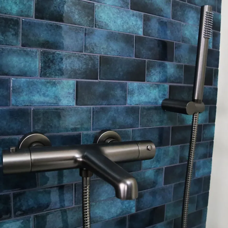 Essebagno Mitigeur bain-douche thermostatique gun métal Luisa* Robinet De Baignoire