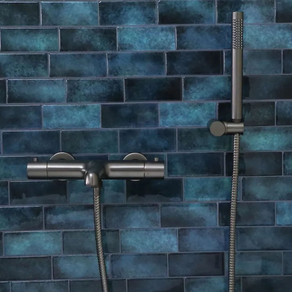 Essebagno Mitigeur bain-douche thermostatique gun métal Luisa* Robinet De Baignoire