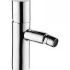 Sanindusa Mitigeur bidet à commande cylindrique jet orientable Single Plus chrome livré avec fixation et 2 flexibles