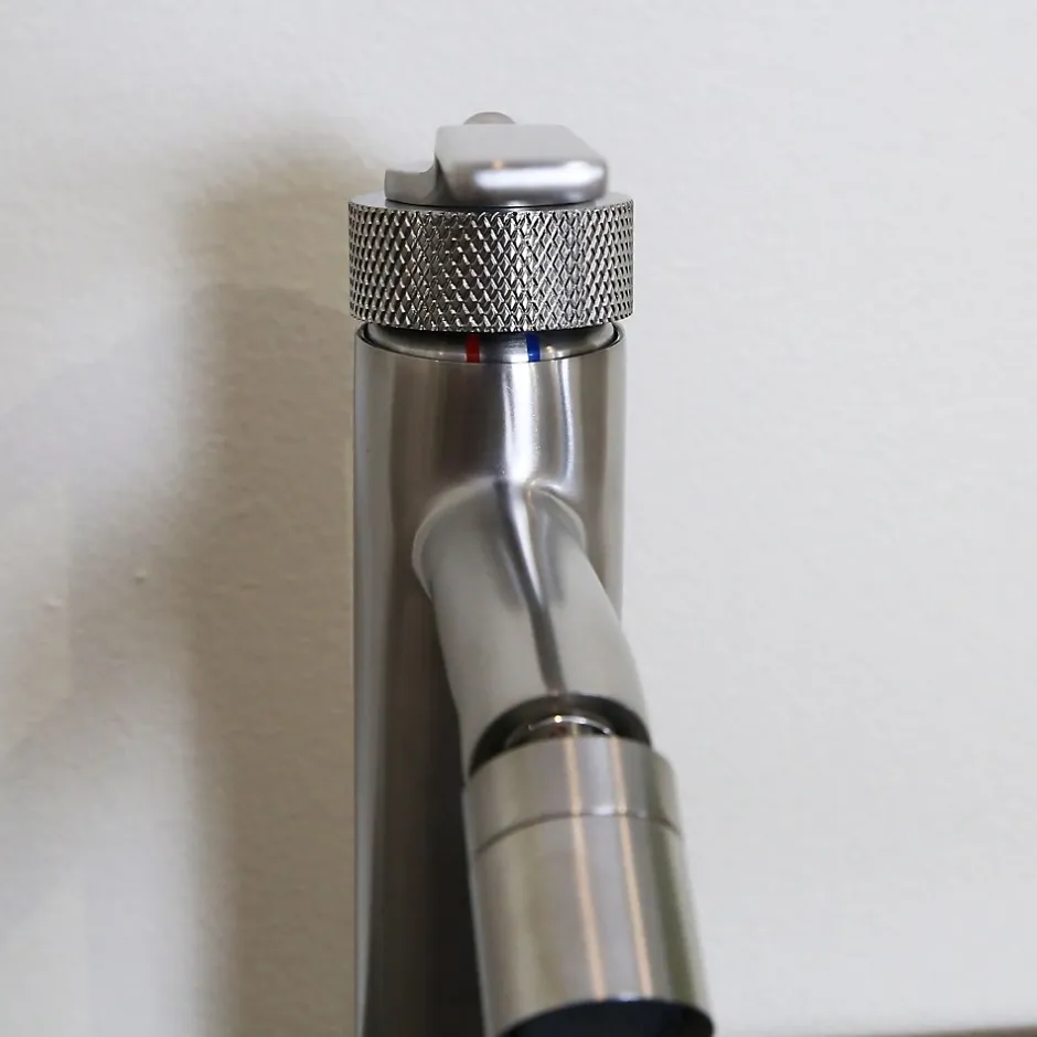 Essebagno Mitigeur bidet bas façon inox Molette