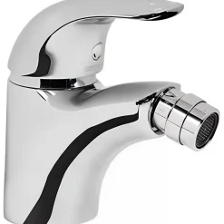 Sanindusa Mitigeur bidet bec orientable Alfa chrome livré avec fixation 2 flexibles