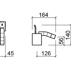 Sanindusa Mitigeur bidet design d'exception WCA livré avec vidage clic-clac chrome* Robinet De Bidet
