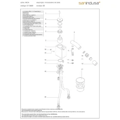 Sanindusa Mitigeur bidet design d'exception WCA livré avec vidage clic-clac chrome* Robinet De Bidet