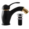 Rav Mitigeur bidet LABE avec siphon en laiton doré noir mat