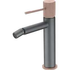 Imex Products Mitigeur bidet monocommande en laiton noir et or rose cartouche ceramique 26 mm* Robinet De Bidet