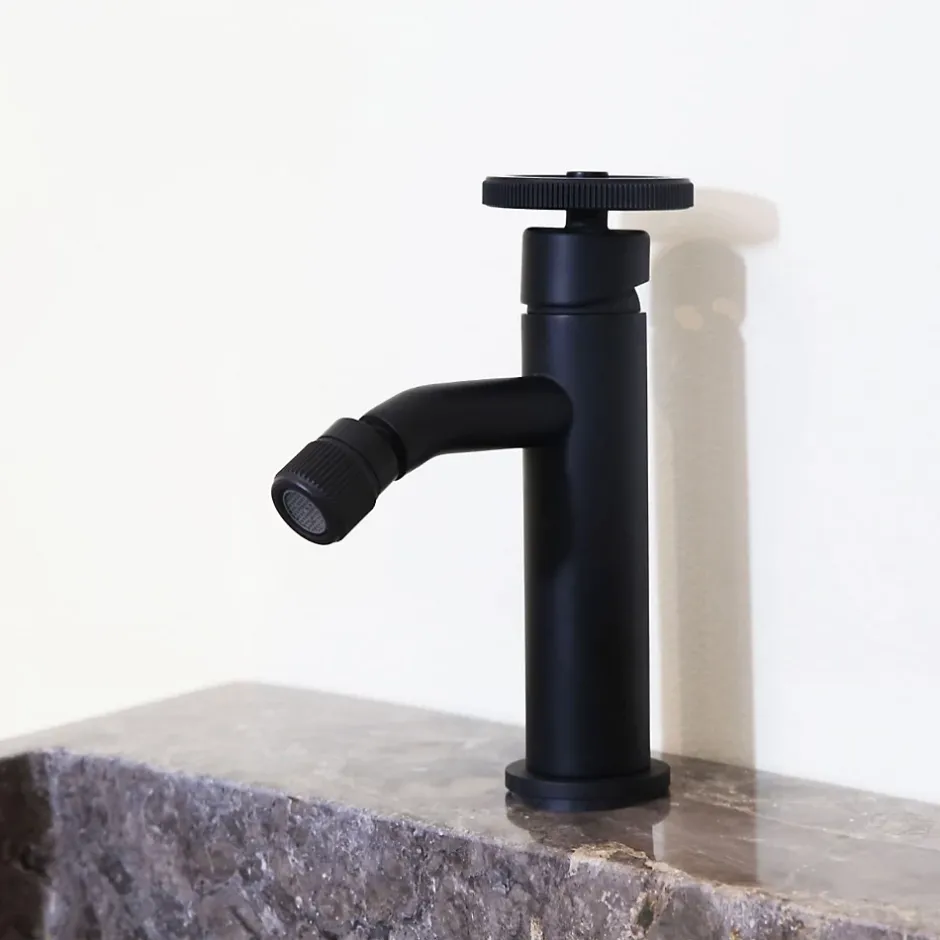 Essebagno Mitigeur bidet noir Indus