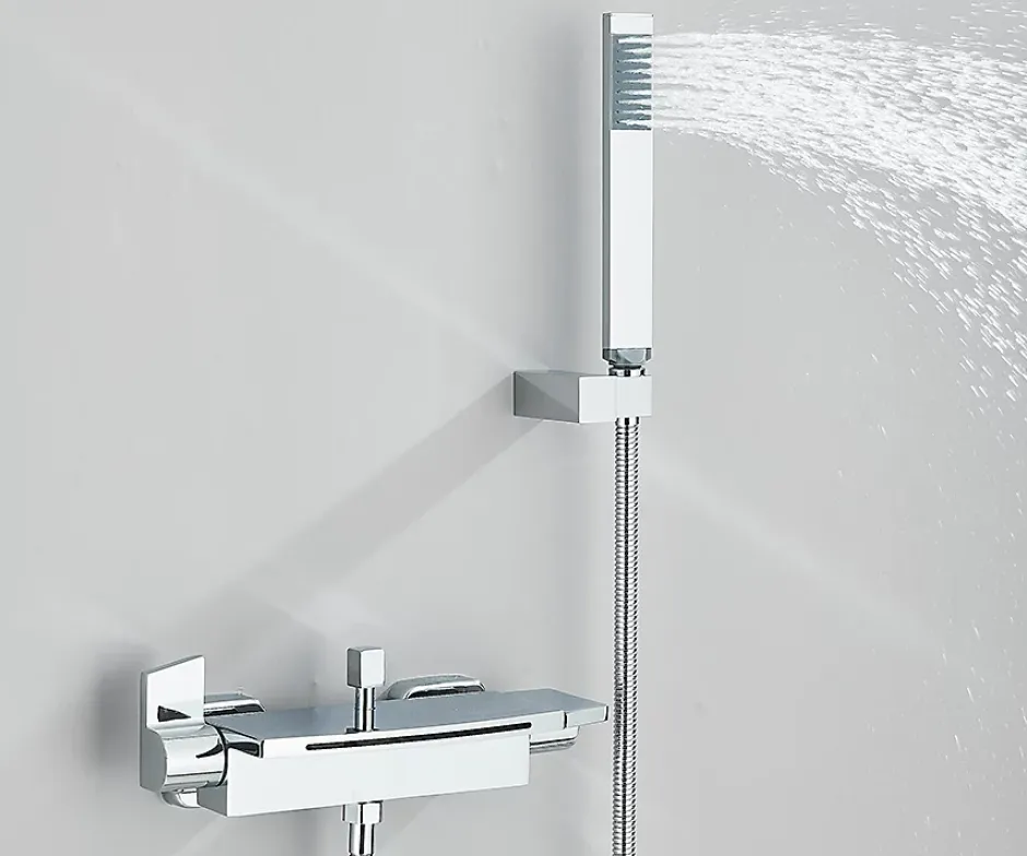 Signature Mitigeur de Baignoire Chrome avec douchette Installation Murale* Robinet De Baignoire