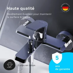 Am.Pm Europe Mitigeur de baignoire mécanique Robinet de baignoire, mitigeur salle de bain, Chromé, FNA10000 Flash AM.PM* Robinet De Baignoire