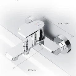 Am.Pm Europe Mitigeur de baignoire mécanique Robinet de baignoire, mitigeur salle de bain, Chromé, FNA10000 Flash AM.PM* Robinet De Baignoire