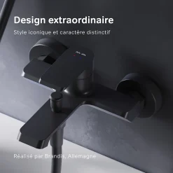 Am.Pm Europe Mitigeur de baignoire mécanique Robinet de baignoire, mitigeur salle de bain, Noir Flash FNA10022 AM.PM* Robinet De Baignoire