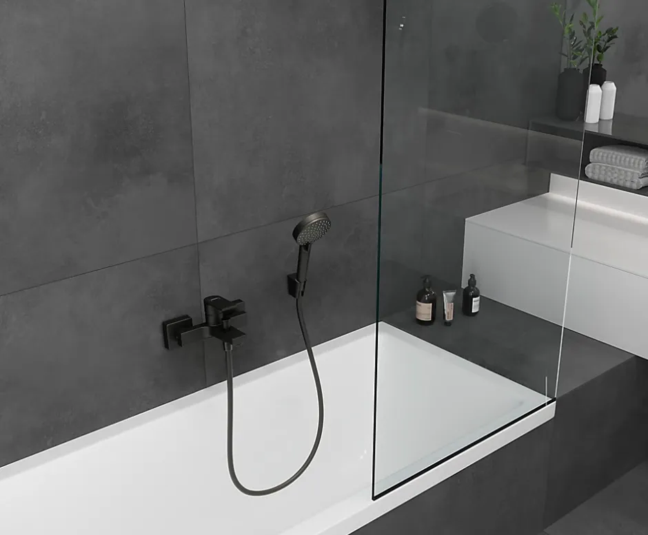 Hansgrohe Mitigeur de baignoire mécanique Vernis Shape noir mat