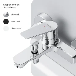 Am.Pm Europe Mitigeur de baignoire mécanique Robinet de baignoire, mitigeur salle de bain, Chromé, FTA10000 Hit AM.PM* Robinet De Baignoire