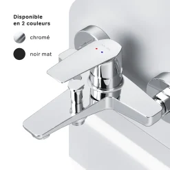 Am.Pm Europe Mitigeur de baignoire mécanique Robinet de baignoire, mitigeur salle de bain, Chromé, FGA10000 Gem AM.PM* Robinet De Baignoire