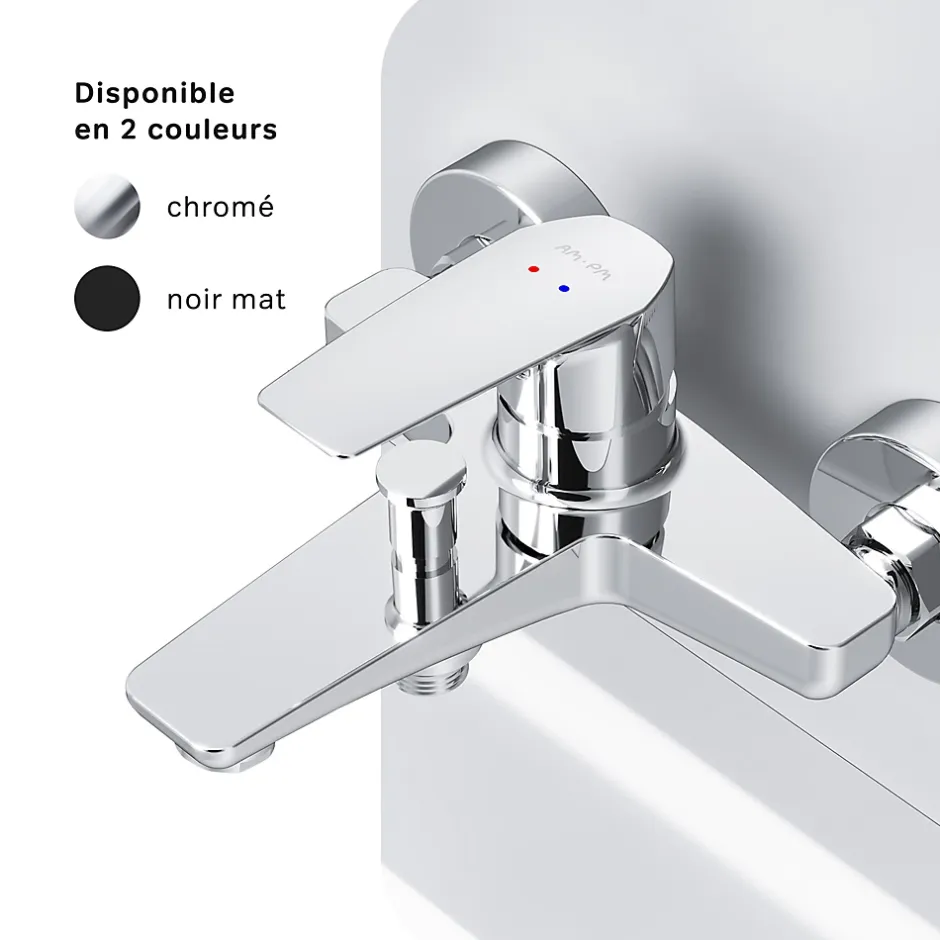 Am.Pm Europe Mitigeur de baignoire mécanique Robinet de baignoire, mitigeur salle de bain, Chromé, FGA10000 Gem AM.PM* Robinet De Baignoire