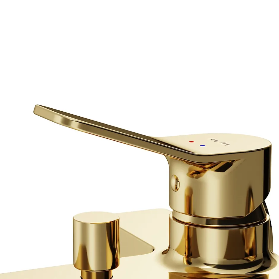 Am.Pm Europe Mitigeur de baignoire mécanique Robinet de baignoire, mitigeur salle de bain, Doré, FXA10099 X-Joy AM.PM