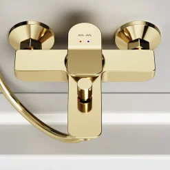 Am.Pm Europe Mitigeur de baignoire mécanique Robinet de baignoire, mitigeur salle de bain, Doré, FXA10099 X-Joy AM.PM