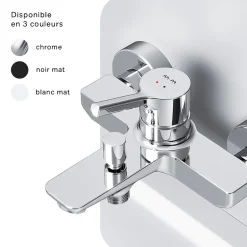 Am.Pm Europe Mitigeur de baignoire mécanique Robinet de baignoire, mitigeur salle de bain Chromé, FXB10000 X-Joy S AM.PM