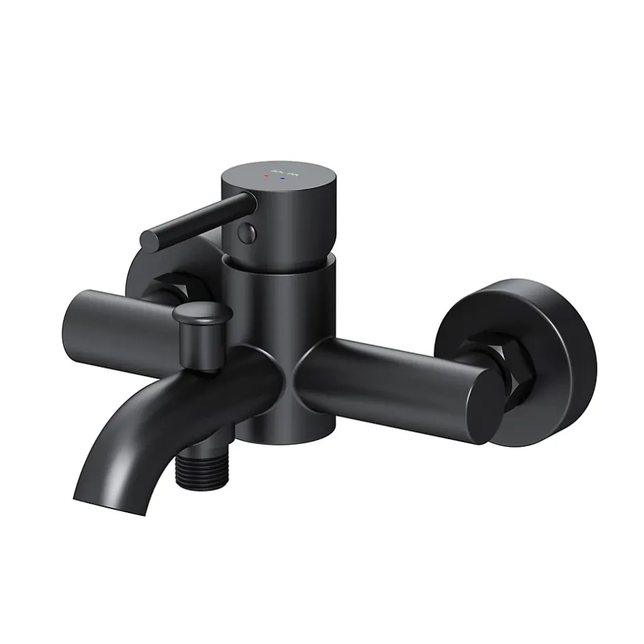 Am.Pm Europe Mitigeur de baignoire mécanique Robinet de baignoire, mitigeur salle de bain, Noir, FPA10022 Spike AM.PM* Robinet De Baignoire