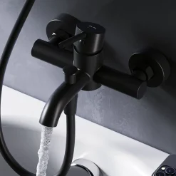 Am.Pm Europe Mitigeur de baignoire mécanique Robinet de baignoire, mitigeur salle de bain, Noir, FPA10022 Spike AM.PM* Robinet De Baignoire