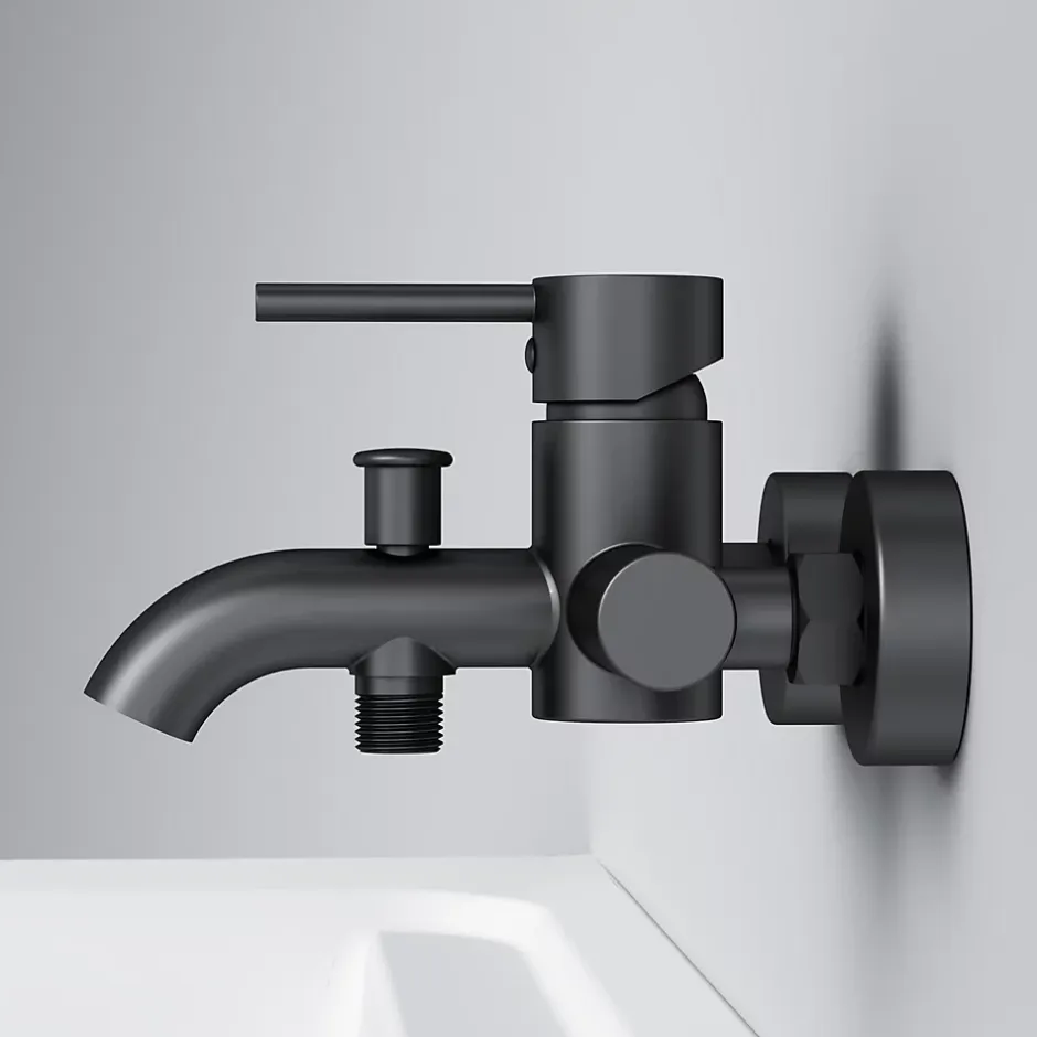Am.Pm Europe Mitigeur de baignoire mécanique Robinet de baignoire, mitigeur salle de bain, Noir, FPA10022 Spike AM.PM* Robinet De Baignoire