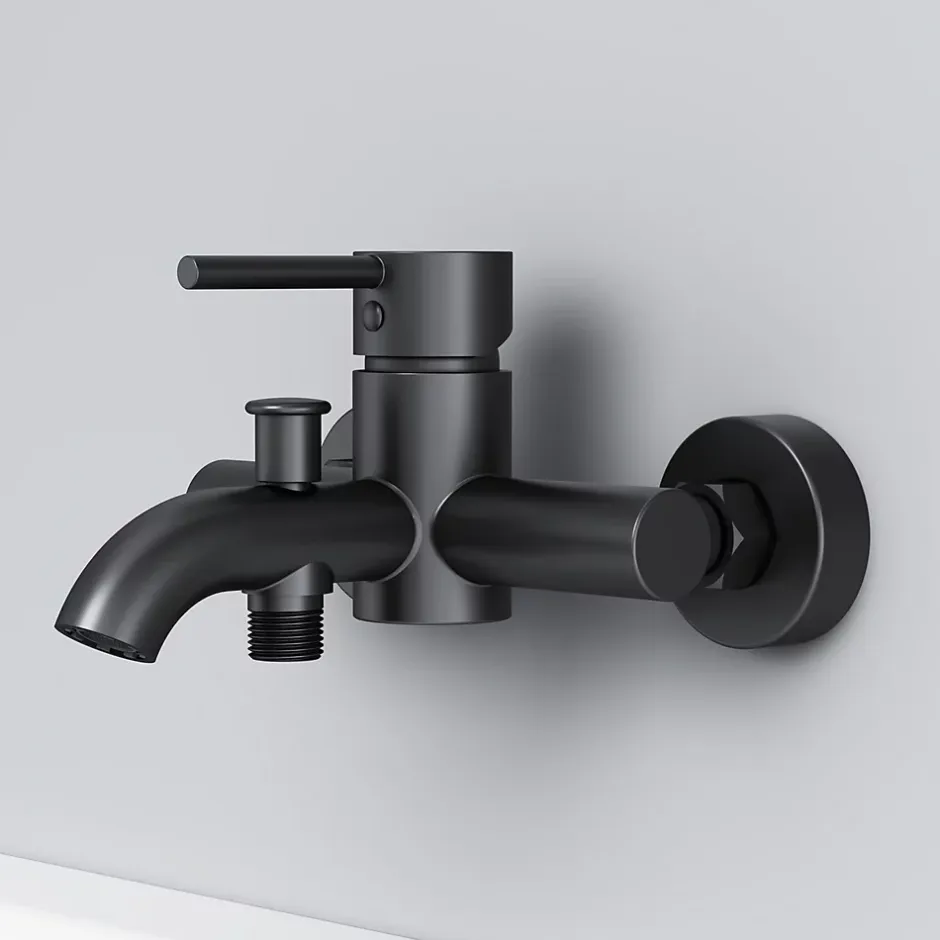 Am.Pm Europe Mitigeur de baignoire mécanique Robinet de baignoire, mitigeur salle de bain, Noir, FPA10022 Spike AM.PM* Robinet De Baignoire