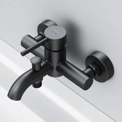 Am.Pm Europe Mitigeur de baignoire mécanique Robinet de baignoire, mitigeur salle de bain, Noir, FPA10022 Spike AM.PM* Robinet De Baignoire