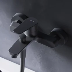 Am.Pm Europe Mitigeur de baignoire mécanique Robinet de baignoire, mitigeur salle de bain, Noir, FTA10022 Hit AM.PM