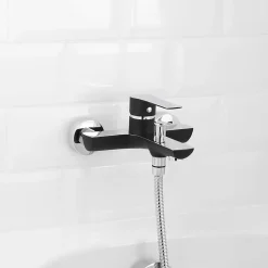 GoodHome Mitigeur de baignoire noir Wicie