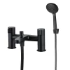 GoodHome Mitigeur de baignoire noir avec douchette Cavally